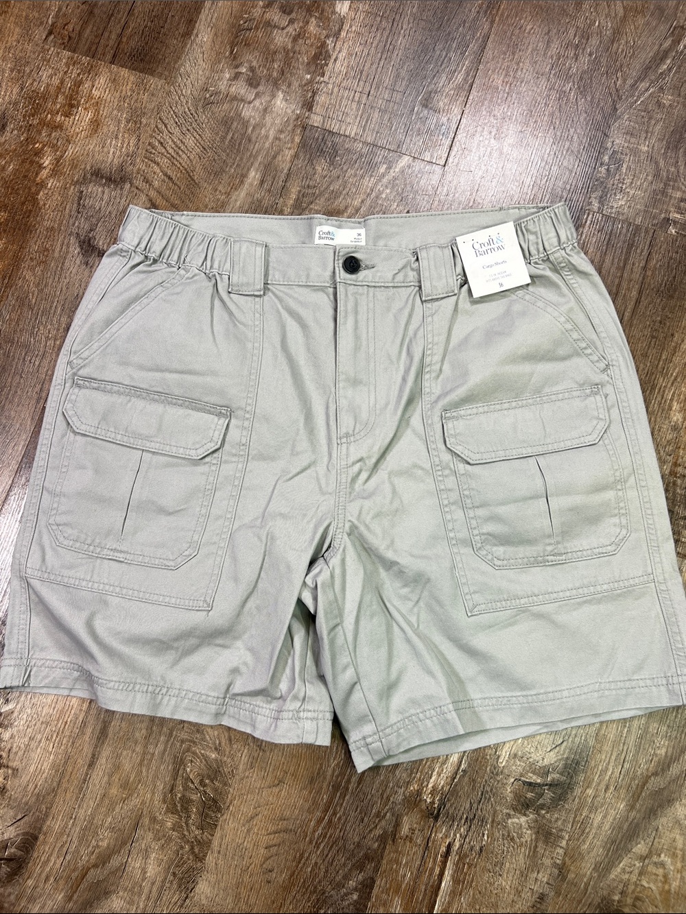 croft & barrow Men's Light Sage Cargo Shorts